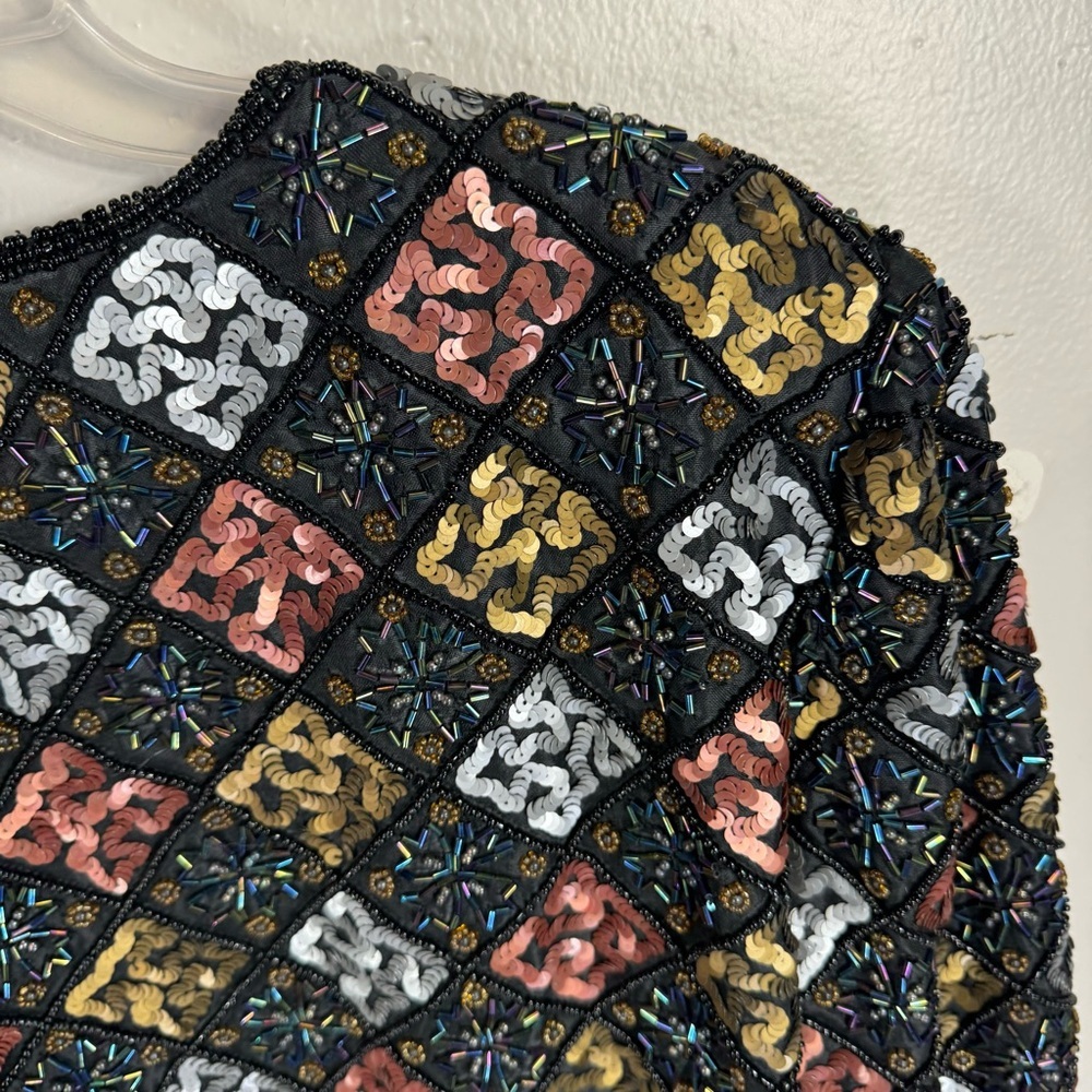 Niteline Black and Gold Embellished Blazer - Picture 7 of 15